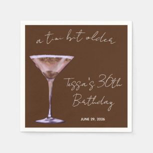 A Tini Bit Older Chocolate Martini Themed Party Napkins