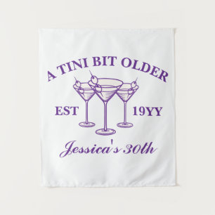 A Tini Bit Older Custom Purple Birthday Party Tapestry