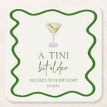 A Tini Bit Older Dirty Martini Birthday Party Square Paper Coaster<br><div class="desc">These are A Tini Bit Older Green Dirty Martini Birthday Party Coasters!</div>