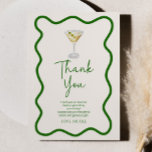 A Tini Bit Older Dirty Martini Birthday Party Thank You Card<br><div class="desc">This is a A Tini Bit Older Green Dirty Martini Birthday Party Thank You Card!</div>