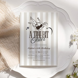 A Tini Bit Older Espresso Girl in Martini Birthday Invitation