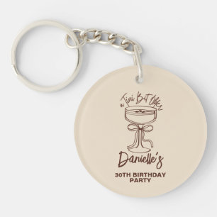 A Tini Bit Older Espresso Martini 30th Birthday Keychain