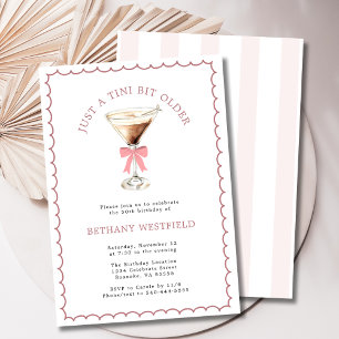 A Tini Bit Older Espresso Martini 50th Birthday Invitation