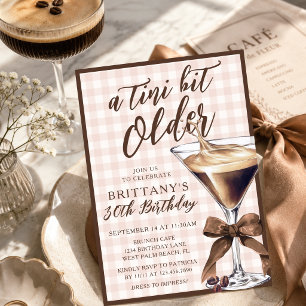 A Tini Bit Older Espresso Martini Any Age Birthday Invitation