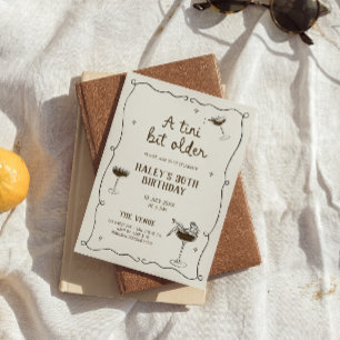 A Tini Bit Older Espresso Martini Birthday Invitation