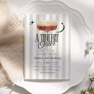 A Tini Bit Older Espresso Martini Birthday Invitation