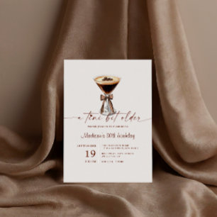 A Tini Bit Older Espresso Martini Birthday Invitation