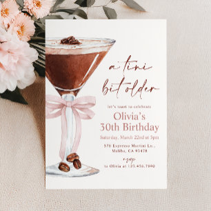 A Tini Bit Older Espresso Martini Birthday Party Invitation