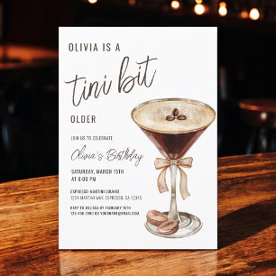 A Tini Bit Older Espresso Martini Birthday Party Invitation
