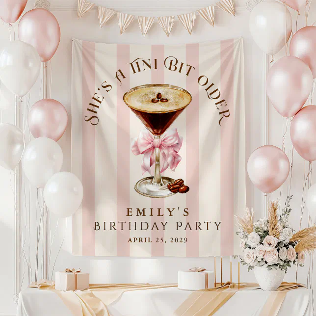 A Tini Bit Older Espresso Martini Birthday Tapestry Zazzle