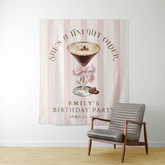 A Tini Bit Older Espresso Martini Birthday Tapestry Zazzle