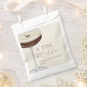 A Tini Bit Older Expresso Martini Birthday Party Favor Bag