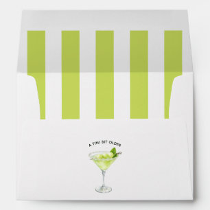 A Tini Bit Older Green Apple Martini Birthday Envelope