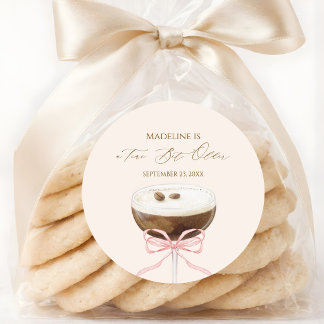 A Tini Bit Older Martini Birthday Favor Labels