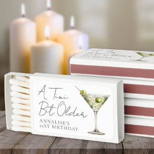 A Tini Bit Older Martini Birthday Matchboxes