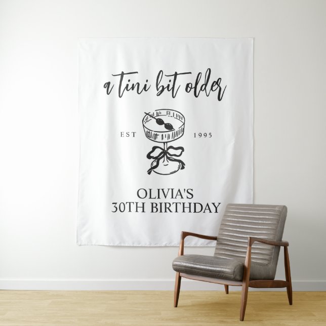 CIEQR A Tini Bit Older Banner – Martini Bar Party Deko – Geburtstagsbanner Für Erwachsenenpartys