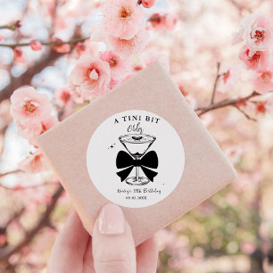 A tini Bit Older Martini Birthday Party Classic Round Sticker