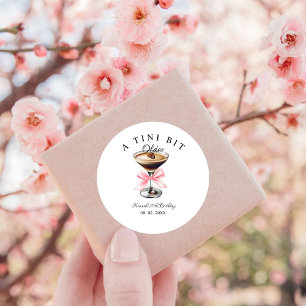 A Tini Bit Older Martini Birthday party Classic Round Sticker