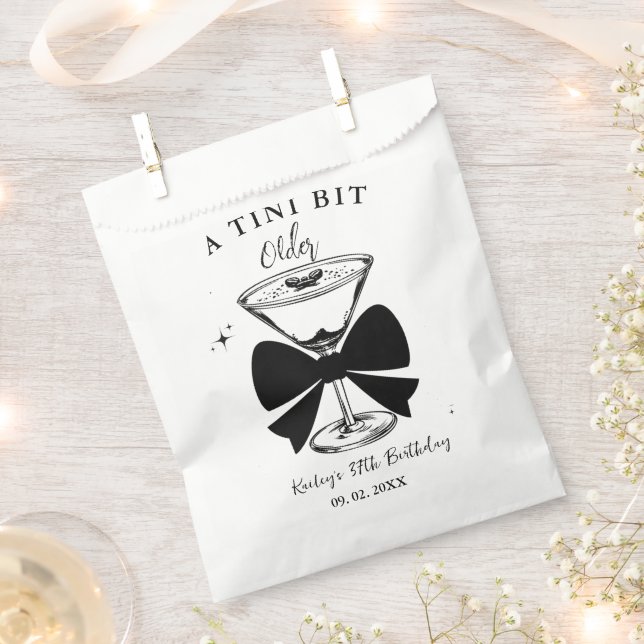 A tini Bit Older Martini Birthday Party Favor Bag (Clipped)