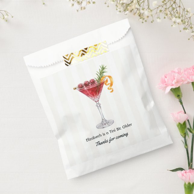 A Tini Bit Older Martini Birthday Party Favor Bag (Sealed)