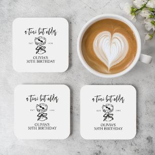 A Tini Bit Older Martini Birthday Party Favor  Beverage Coaster