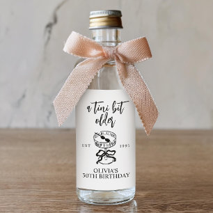 A Tini Bit Older Martini Birthday Party Favor Mini Liquor Bottle Label