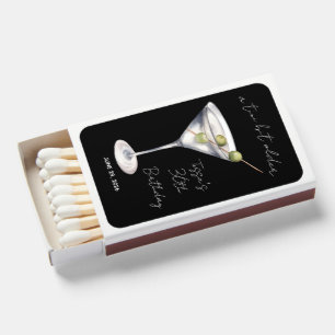 A Tini Bit Older, Martini Birthday Party Favors Matchboxes