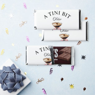 A Tini Bit Older Martini Birthday party  Hershey Bar Favors