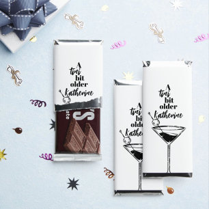 A Tini Bit Older Martini Birthday Party Hershey Bar Favors