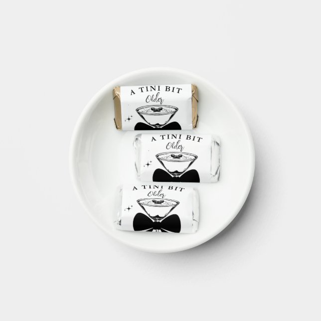 A tini Bit Older Martini Birthday Party Hershey's Miniatures (Plate)