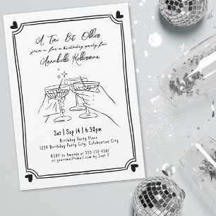 A Tini Bit Older Martini Birthday Party Invitation