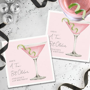 A Tini Bit Older Martini Birthday Party Napkins