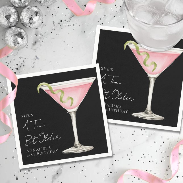 A Tini Bit Older Martini Birthday Party Napkins (A Tini Bit Older Martini Birthday Party Napkins)