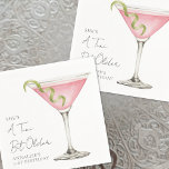 A Tini Bit Older Martini Birthday Party Napkins<br><div class="desc">Tini Bit Older Birthday Cocktail Napkin. Add a playful touch to the celebration with this chic design featuring a watercolor pink cosmopolitan martini glass with a lime twist inside on the right side. The phrase “A Tini Bit Older” appears prominently at the top in stylish handwritten script, bringing a fun...</div>