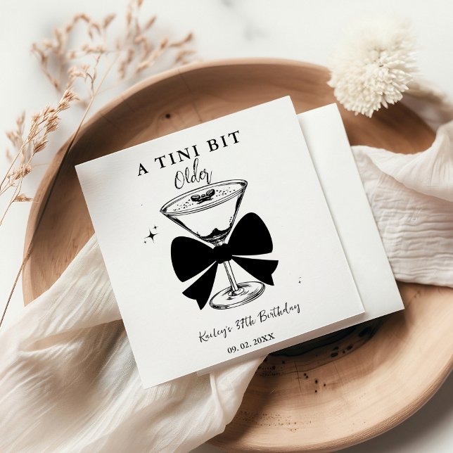 A tini Bit Older Martini Birthday Party Napkins (Creator Uploaded)