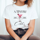 A Tini Bit Older Martini Birthday party shirt, T-Shirt<br><div class="desc">Celebrate in style with the A Tini Bit Older Martini Birthday party shirt, the perfect blend of chic and playful for your next milestone event. Featuring a sleek martini glass design and the witty phrase "A Tini Bit Older, " this shirt is great for birthday festivities, whether you're turning 21,...</div>
