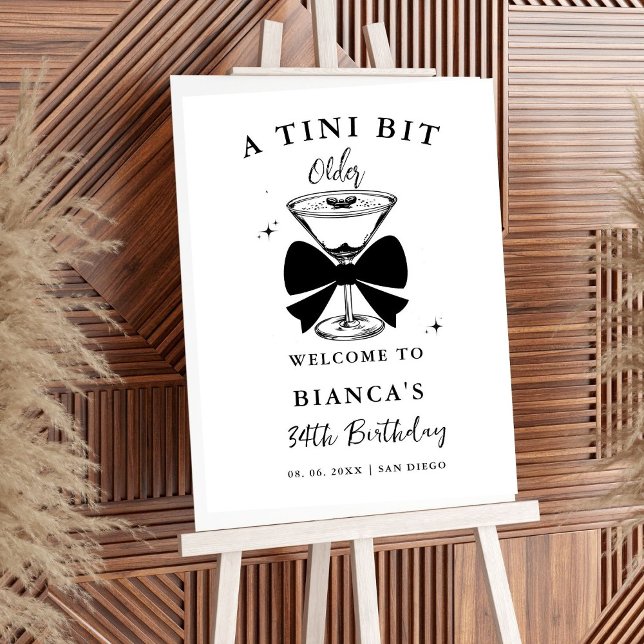A tini Bit Older Martini Birthday Welcome sign (Creator Uploaded)