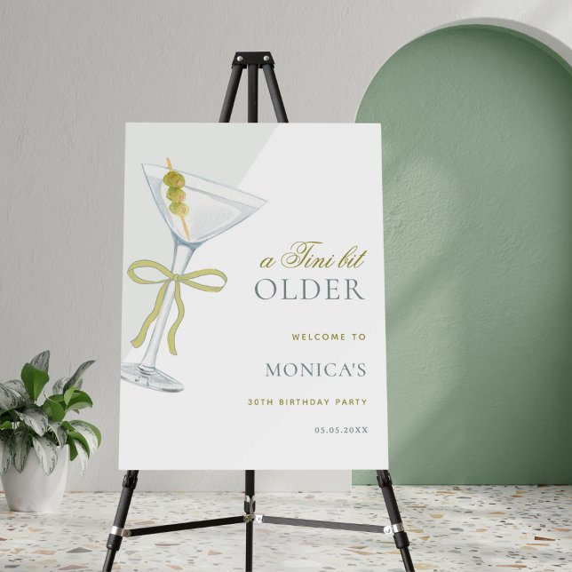 A Tini Bit Older Martini Birthday Welcome Sign (Creator Uploaded)