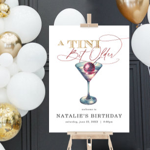 A Tini Bit Older Martini Cherry Birthday Welcome Foam Board