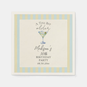A Tini Bit Older Martini Cocktail Birthday Party Napkins
