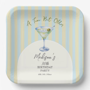 A Tini Bit Older Martini Cocktail Birthday Party Paper Plates
