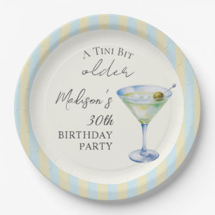 A Tini Bit Older Martini Cocktail Birthday Party Paper Plates