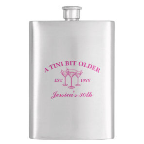 A Tini Bit Older Martini Custom Birthday Party  Flask