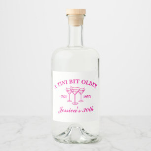 A Tini Bit Older Martini Custom Birthday Party Liquor Bottle Label