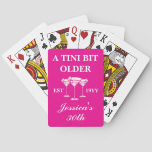 A Tini Bit Older Martini Custom Birthday Party  Poker Cards