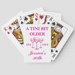A Tini Bit Older Martini Custom Birthday Party Poker Cards