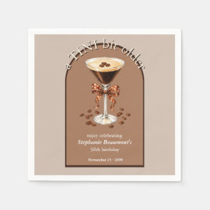 A Tini Bit Older Martini Espresso Brown Arch 30th Napkins