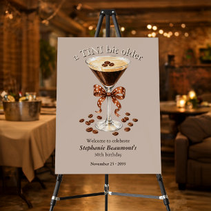 A Tini Bit Older Martini Espresso Brown Bow 30th Foam Board