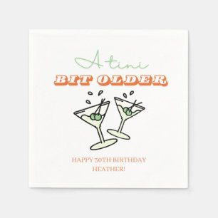 A Tini Bit Older Martini Olive Adult Birthday Napkins