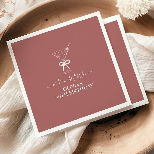 A Tini Bit Older Martini Themed Birthday Party Napkins (Creator Uploaded)